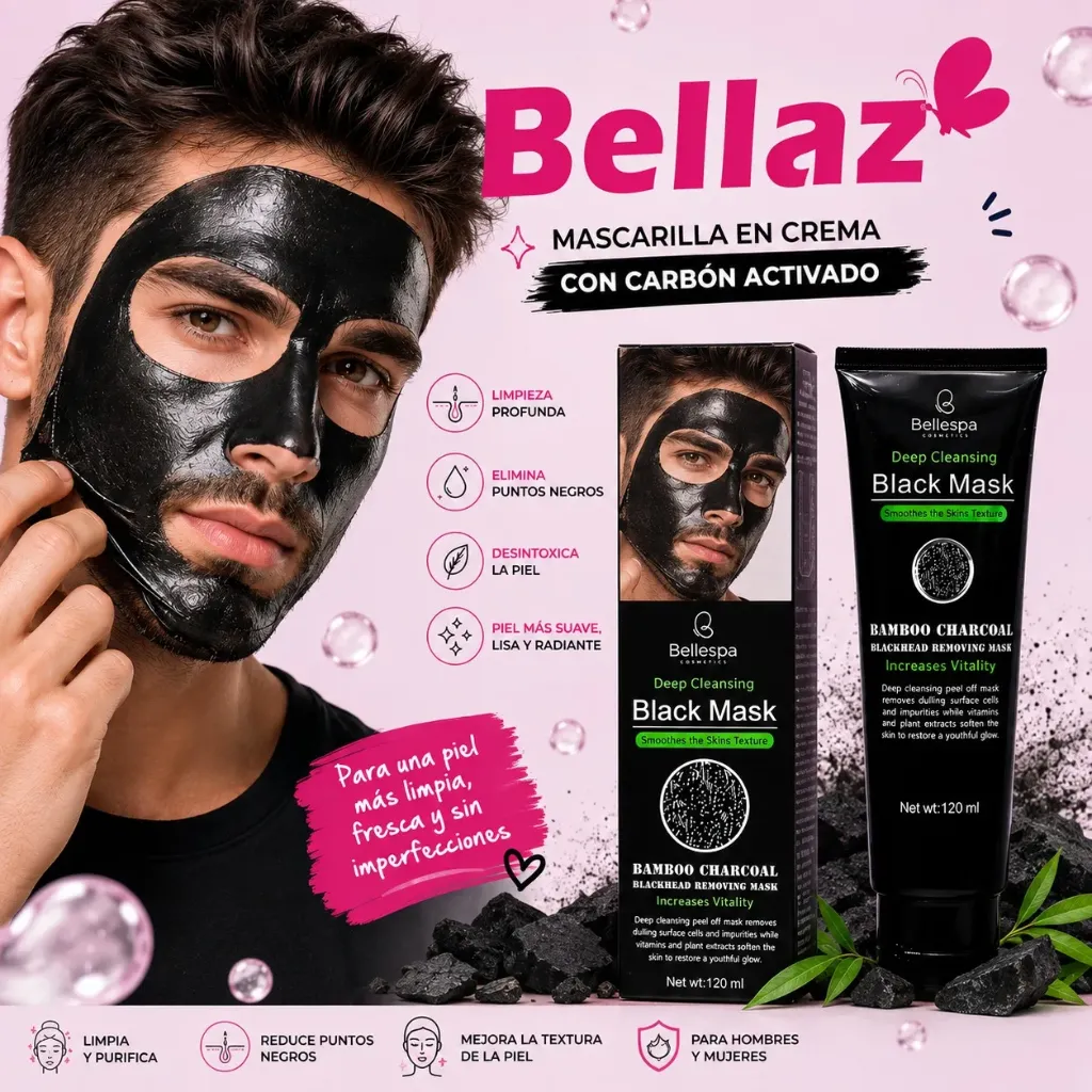Mascarilla negra carbón EH-1594