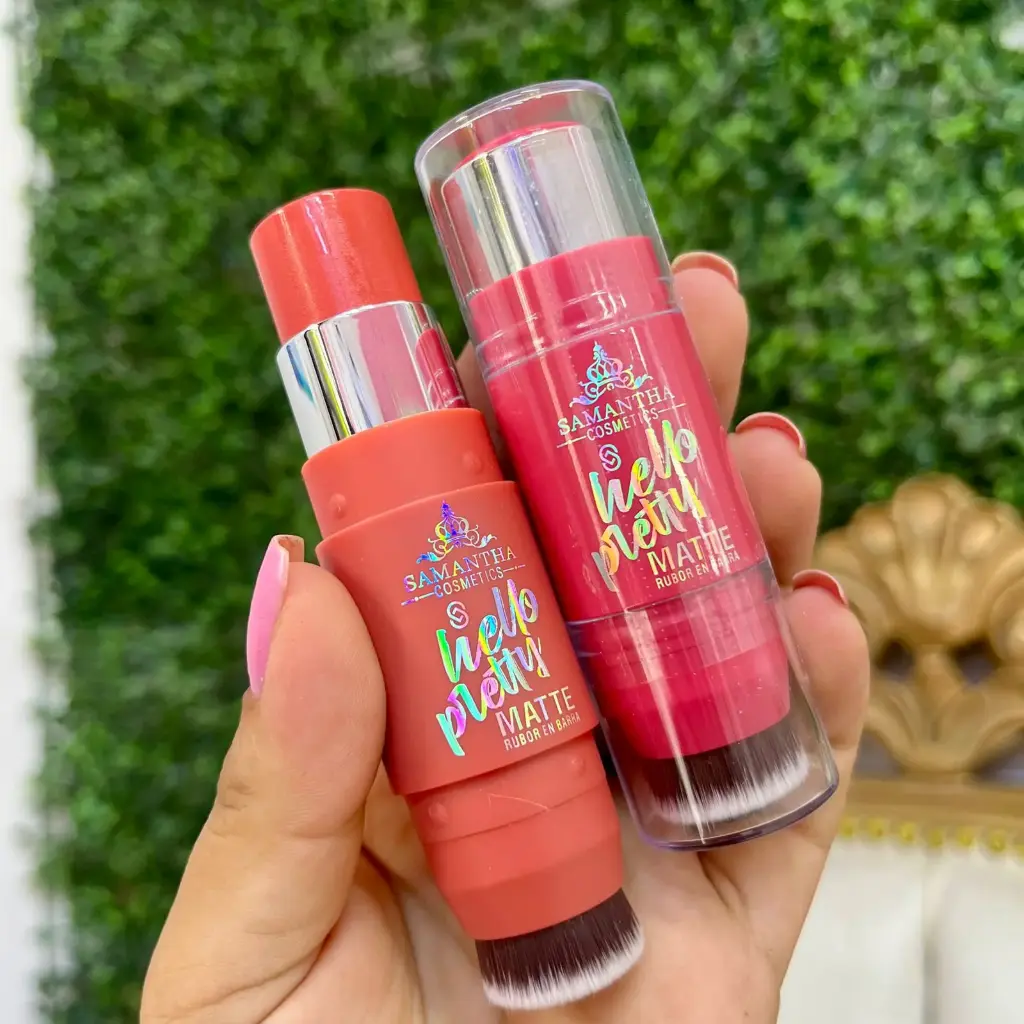 Rubor Hello Barra + brocha Samantha 523
