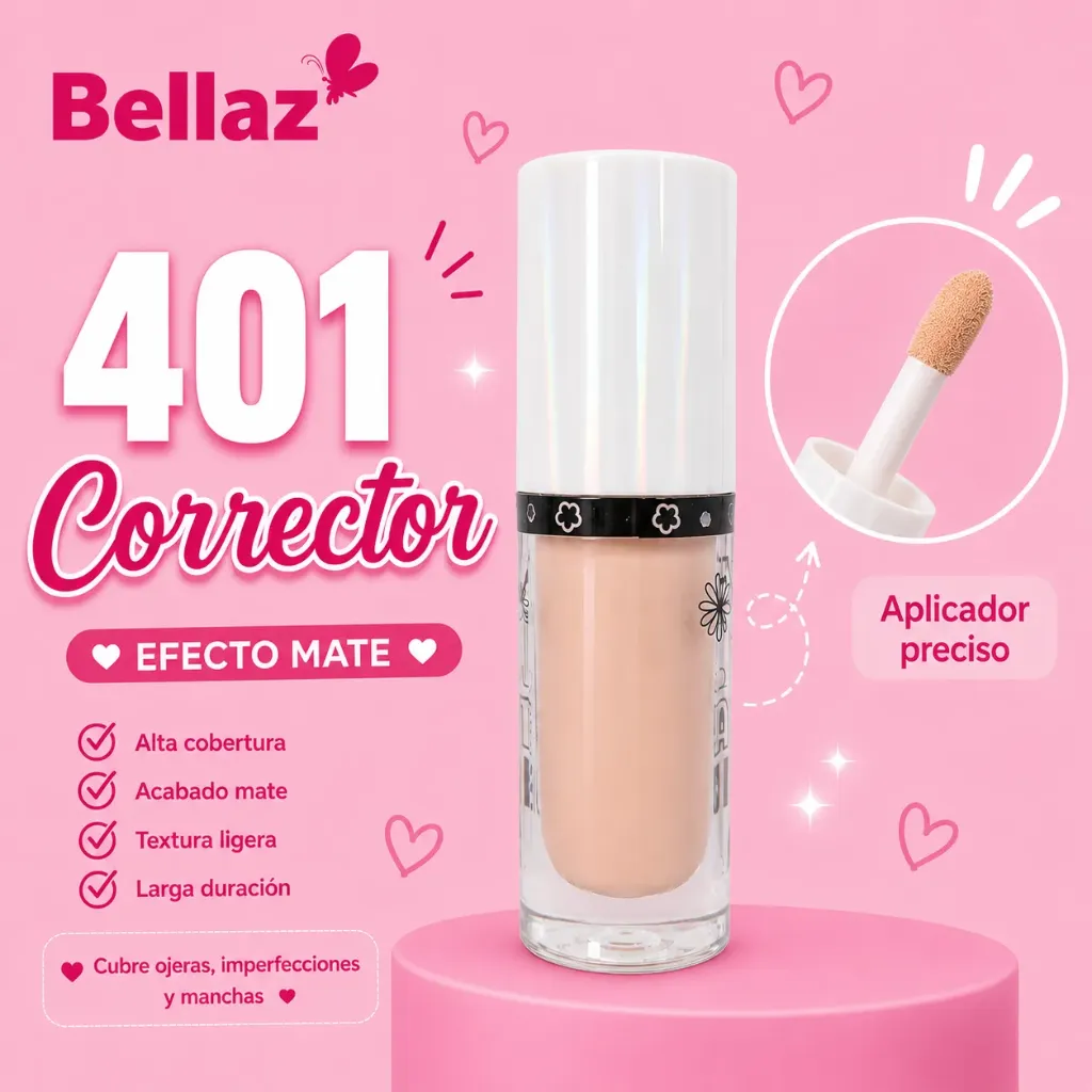 Corrector Matte Tapa blanca - LA401