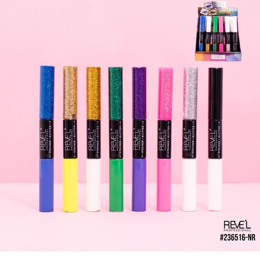 Delineador 2 en 1 glitter y matte - Revel 236516